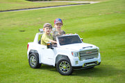 2026 Officially Licensed GMC Sierra 24V Kids Ride On 2 Seater Car, Rubber Tires, Leather Seat With RC