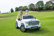 2026 Officially Licensed GMC Sierra 24V Kids Ride On 2 Seater Car, Rubber Tires, Leather Seat With RC