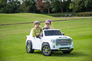 2026 Officially Licensed GMC Sierra 24V Kids Ride On 2 Seater Car, Rubber Tires, Leather Seat With RC