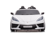 2026 Licensed 24V Chevrolet Corvette C8 Kids Ride On 2 Seater Car, Leather Seat, Rubber Tires