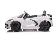2026 Licensed 24V Chevrolet Corvette C8 Kids Ride On 2 Seater Car, Leather Seat, Rubber Tires