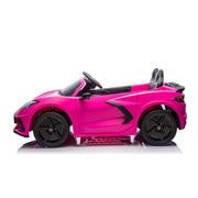 2026 Licensed 24V Chevrolet Corvette C8 Kids Ride On 2 Seater Car, Leather Seat, Rubber Tires