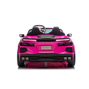 2026 Licensed 24V Chevrolet Corvette C8 Kids Ride On 2 Seater Car, Leather Seat, Rubber Tires