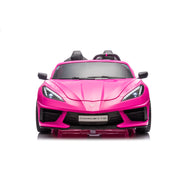 2026 Licensed 24V Chevrolet Corvette C8 Kids Ride On 2 Seater Car, Leather Seat, Rubber Tires