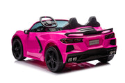 2026 Licensed 24V Chevrolet Corvette C8 Kids Ride On 2 Seater Car, Leather Seat, Rubber Tires