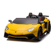 2026 24V XXL Licensed Lamborghini Aventador Brushless Motor electric 2 Seater Kids Ride On Cars Leather Seat Tubeless Air Tires