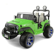 The Lightning 24V Jeep Style Kids Ride-On Car, Rubber Tires, Leather Seat with Parental Remote, Upgraded LED Light Kit