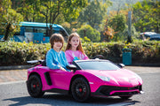 2026 24V XXL Licensed Lamborghini Aventador Brushless Motor electric 2 Seater Kids Ride On Cars Leather Seat Tubeless Air Tires