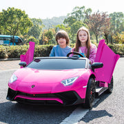 2026 24V XXL Licensed Lamborghini Aventador Brushless Motor electric 2 Seater Kids Ride On Cars Leather Seat Tubeless Air Tires