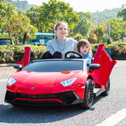 2026 24V XXL Licensed Lamborghini Aventador Brushless Motor electric 2 Seater Kids Ride On Cars Leather Seat Tubeless Air Tires