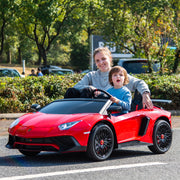2026 24V XXL Licensed Lamborghini Aventador Brushless Motor electric 2 Seater Kids Ride On Cars Leather Seat Tubeless Air Tires