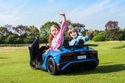 2026 24V XXL Licensed Lamborghini Aventador Brushless Motor electric 2 Seater Kids Ride On Cars Leather Seat Tubeless Air Tires