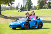 2026 24V XXL Licensed Lamborghini Aventador Brushless Motor electric 2 Seater Kids Ride On Cars Leather Seat Tubeless Air Tires