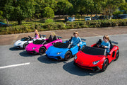2026 24V XXL Licensed Lamborghini Aventador Brushless Motor electric 2 Seater Kids Ride On Cars Leather Seat Tubeless Air Tires