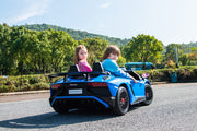 2026 24V XXL Licensed Lamborghini Aventador Brushless Motor electric 2 Seater Kids Ride On Cars Leather Seat Tubeless Air Tires