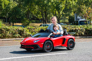 2026 24V XXL Licensed Lamborghini Aventador Brushless Motor electric 2 Seater Kids Ride On Cars Leather Seat Tubeless Air Tires