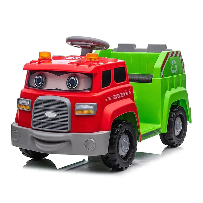 12V Dump Truck Ride-On with Remote Control, Music, Horn, USB, and AUX