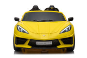2026 Licensed 24V Chevrolet Corvette C8 Kids Ride On 2 Seater Car, Leather Seat, Rubber Tires
