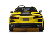 2026 Licensed 24V Chevrolet Corvette C8 Kids Ride On 2 Seater Car, Leather Seat, Rubber Tires