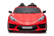2026 Licensed 24V Chevrolet Corvette C8 Kids Ride On 2 Seater Car, Leather Seat, Rubber Tires