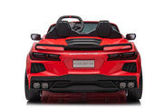 2026 Licensed 24V Chevrolet Corvette C8 Kids Ride On 2 Seater Car, Leather Seat, Rubber Tires