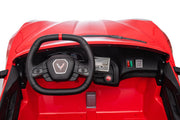 2026 Licensed 24V Chevrolet Corvette C8 Kids Ride On 2 Seater Car, Leather Seat, Rubber Tires