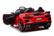 2026 Licensed 24V Chevrolet Corvette C8 Kids Ride On 2 Seater Car, Leather Seat, Rubber Tires
