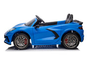 2026 Licensed 24V Chevrolet Corvette C8 Kids Ride On 2 Seater Car, Leather Seat, Rubber Tires
