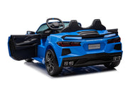 2026 Licensed 24V Chevrolet Corvette C8 Kids Ride On 2 Seater Car, Leather Seat, Rubber Tires