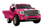 Licensed GMC Sierra 24V 2 Seater Kids Ride On Car With Remote Control Pink