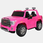 Licensed GMC Sierra 24V 2 Seater Kids Ride On Car With Remote Control Pink