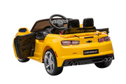 12V Chevrolet Camaro 2SS Kids Ride On One Seater Electric Car with Leather Seat, Rubber Tires and RC