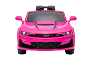 12V Chevrolet Camaro 2SS Kids Ride On One Seater Electric Car with Leather Seat, Rubber Tires and RC