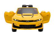 12V Chevrolet Camaro 2SS Kids Ride On One Seater Electric Car with Leather Seat, Rubber Tires and RC