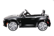 12V Chevrolet Camaro 2SS Kids Ride On One Seater Electric Car with Leather Seat, Rubber Tires and RC