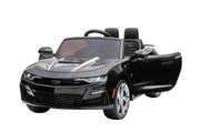 12V Chevrolet Camaro 2SS Kids Ride On One Seater Electric Car with Leather Seat, Rubber Tires and RC