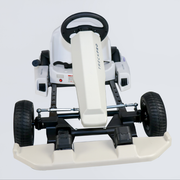 2025 36V Electric Go Kart With Adjustable Seat Comes in White With Speeds Up To 15 Mph