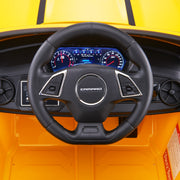 12V Chevrolet Camaro 2SS Kids Ride On One Seater Electric Car with Leather Seat, Rubber Tires and RC
