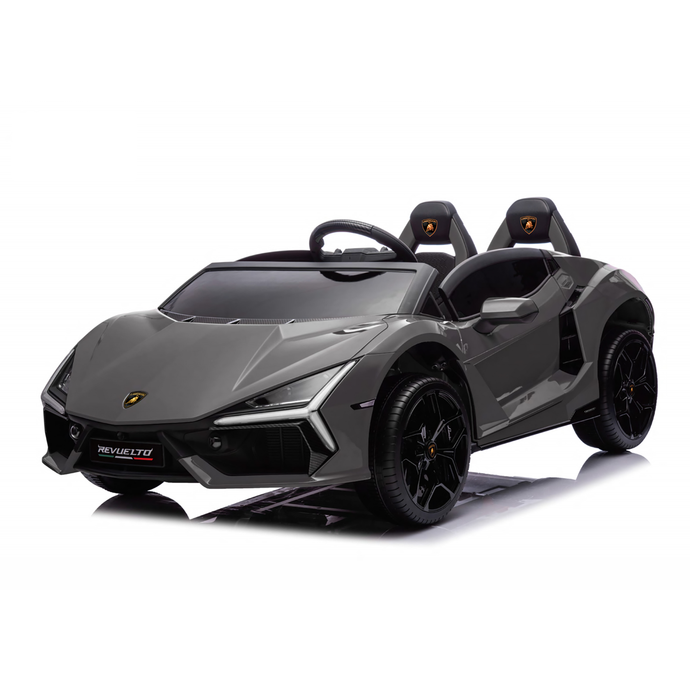Licensed 24V Lamborghini Revuelto Kids Ride-On Car with Rubber Tires, Leather Seat, and Remote Control