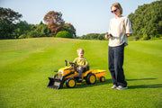 2026 12V Excavator Tractor Trailer Kids Ride On One Seater Electric Truck with RC and Wagon