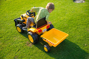 2026 12V Excavator Tractor Trailer Kids Ride On One Seater Electric Truck with RC and Wagon