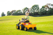 2026 12V Excavator Tractor Trailer Kids Ride On One Seater Electric Truck with RC and Wagon