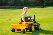 2026 12V Excavator Tractor Trailer Kids Ride On One Seater Electric Truck with RC and Wagon