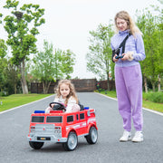 2026 12V Kids Fire Truck Electric Ride On One Seater with Leather Seat and RC