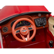 12V Licensed Bentley Bentayga Kids Ride On 1 Seater Car Rubber Tires Leather Seat With RC