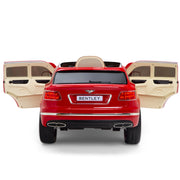 12V Licensed Bentley Bentayga Kids Ride On 1 Seater Car Rubber Tires Leather Seat With RC