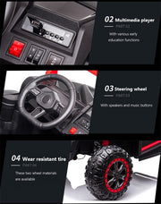 2025 XXL Dune Buggy 24V 2 Seater Kids Ride On Car 4x4 With Remote Control Adjustable Seat Rubber Tires