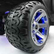 The Lightning 24V Jeep Style Kids Ride-On Car, Rubber Tires, Leather Seat with Parental Remote, Upgraded LED Light Kit