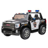 2025 24V GMC Sierra Denali 2 Seater Kids Ride On Police Truck, Siren, LED Lights, Leather Seat, Rubber Tires, with RC