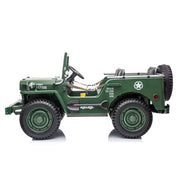 Coche eléctrico para niños estilo Jeep Willy militar de 24 V, 3 plazas, 2026, con control remoto 